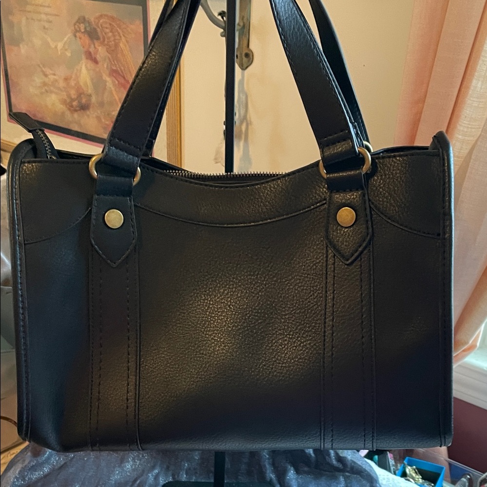 Black Frye and Co Vegan Leather Tote Bag - Picture 6 of 15